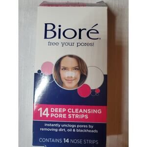 Biore Deep Cleansing Pore Strips 4 Count Blackhead Remover for Nose Oily Skin